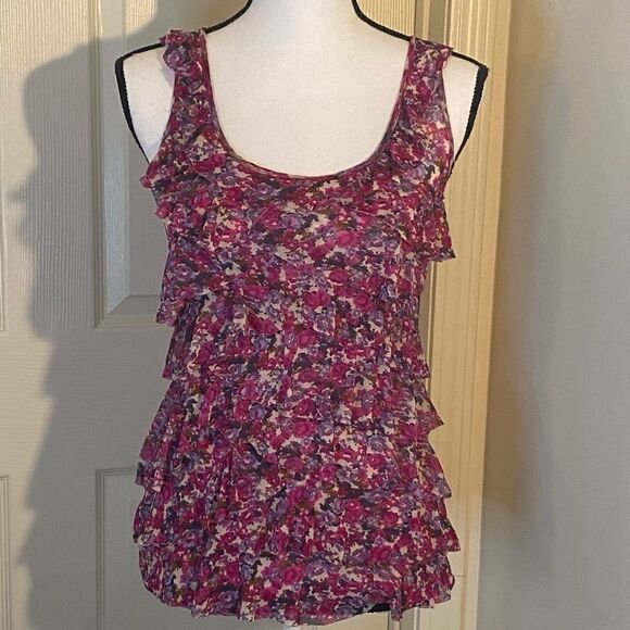 Express, small, floral stretchy tank - Picture 1 of 8